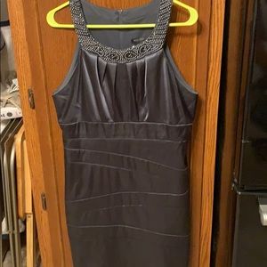 Gray Beaded Bisou Bisou Dress